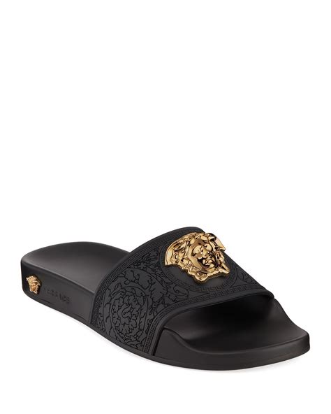 versace palazzo medusa pool slide sandals|versace platform medusa.